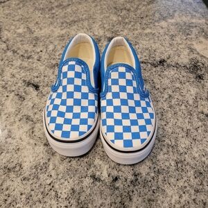 KIDS VAN'S - Blue Chekered Size 13